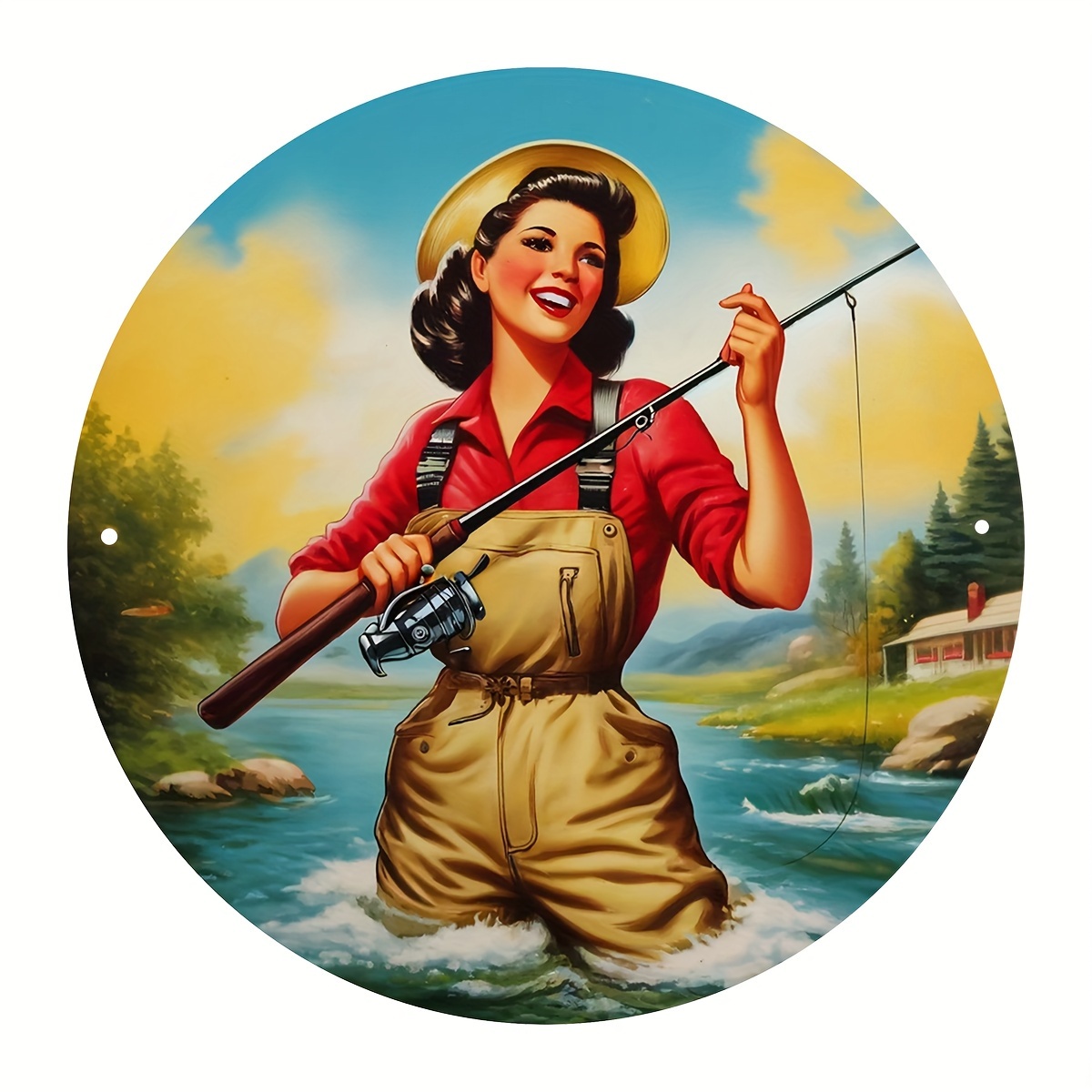 Home Gym Garage - Fly Fishing Aluminum Sign - Perfect