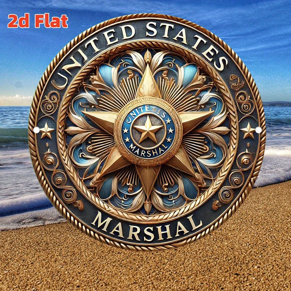 Home Gym Garage - 2D Flat Ornate Golden Star US
