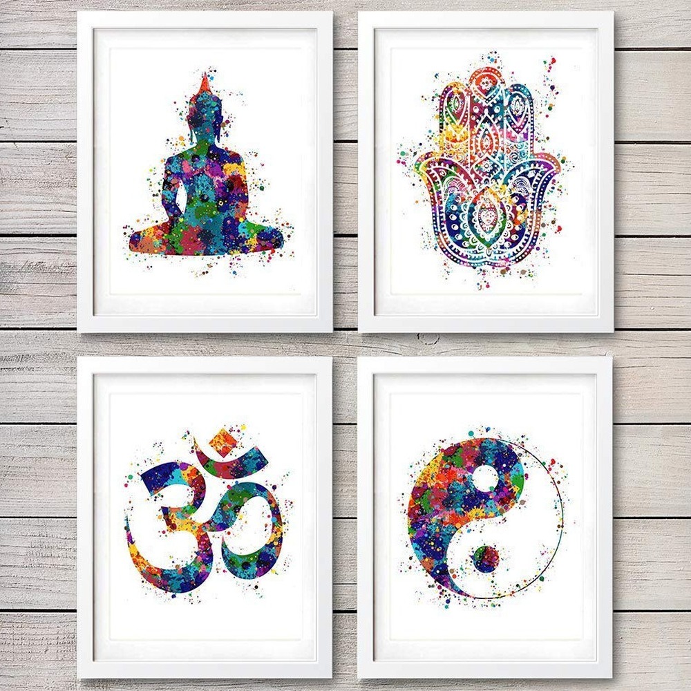Yoga Art Canvas Painting Poste - Home Gym York 评论和价格