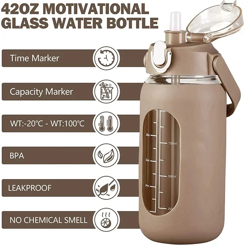 1000ML Glass Water Bottles Wit - Kettler Home Gym 评论和价格