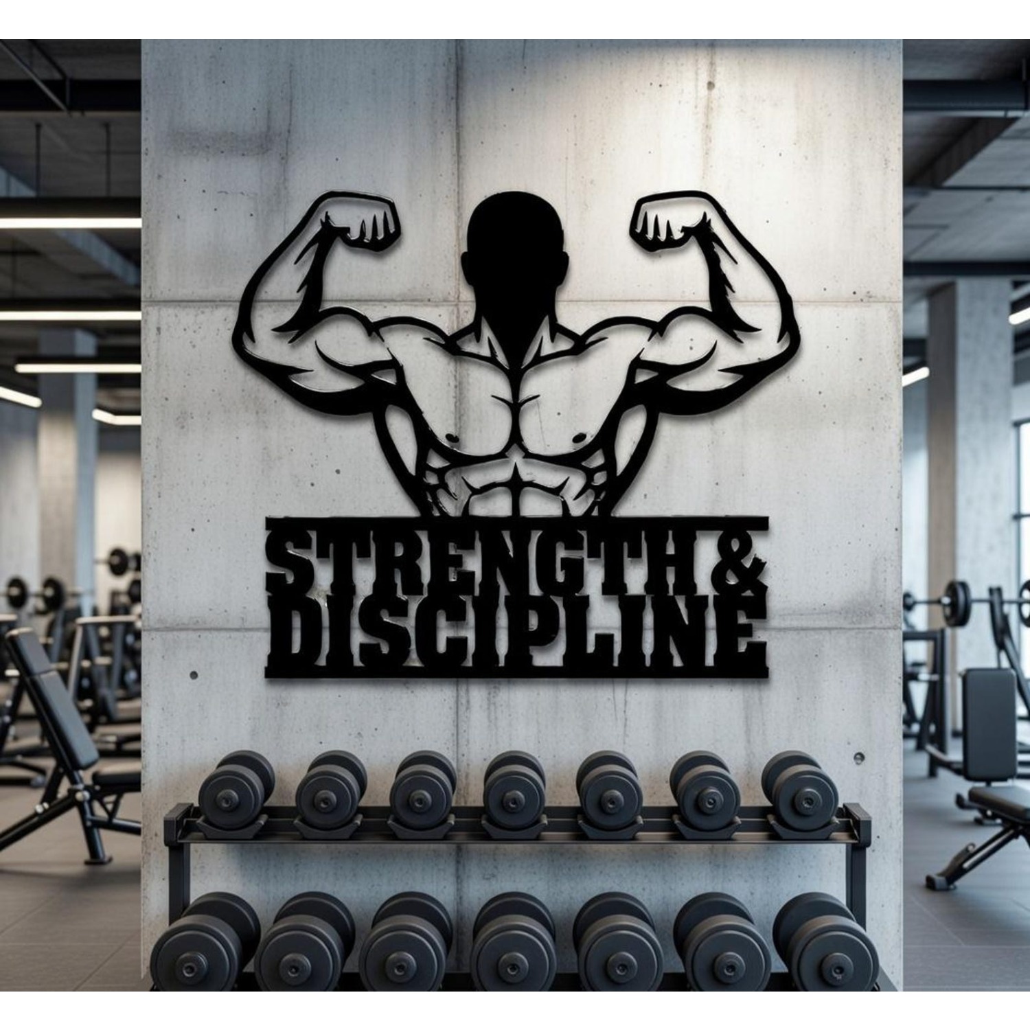 CIFBUY Iron Wall Art Bodybuild - Home Gym Garage 评论和价格