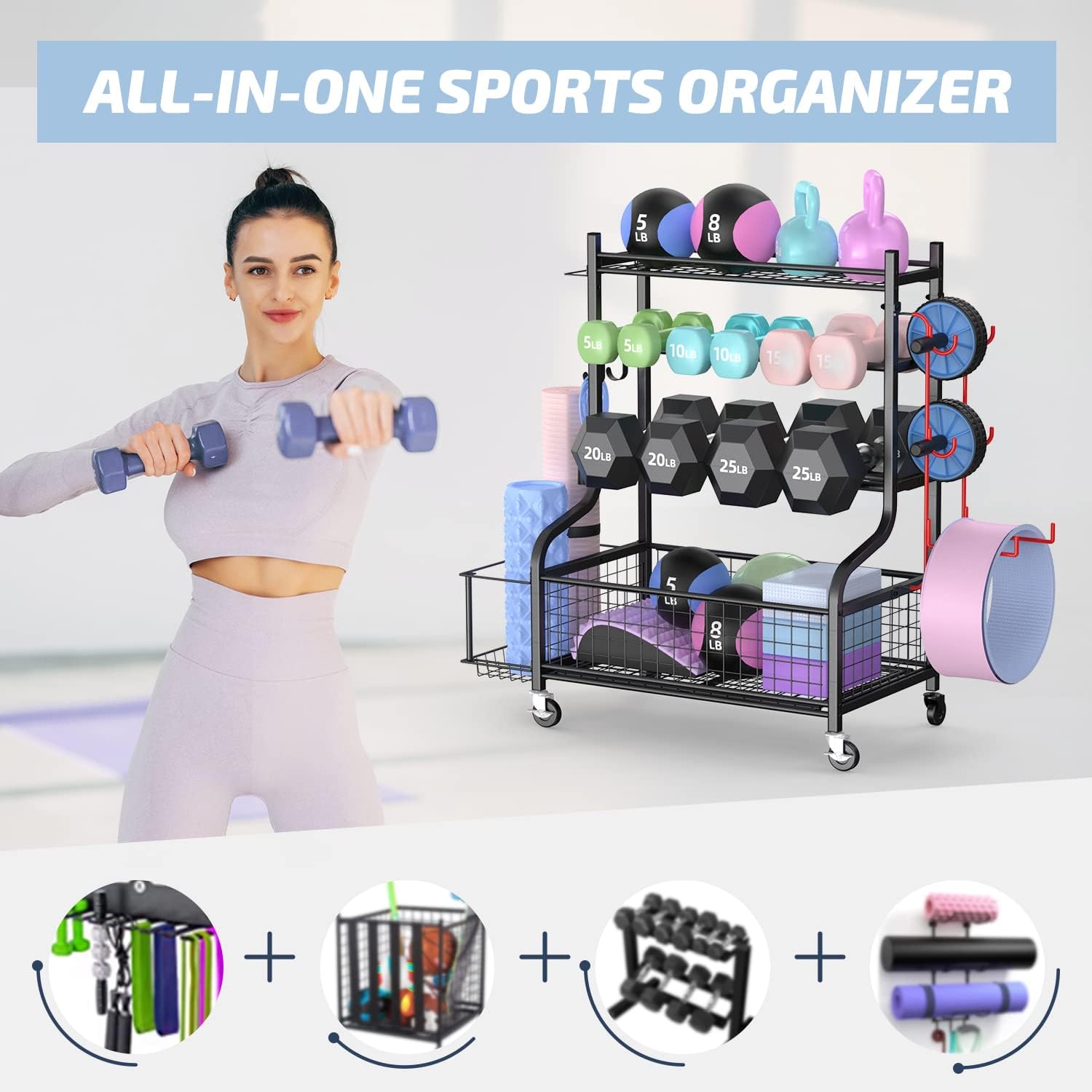 Home Gym Dumbbell Rack with Wh - Home Gym Usa 评论和价格